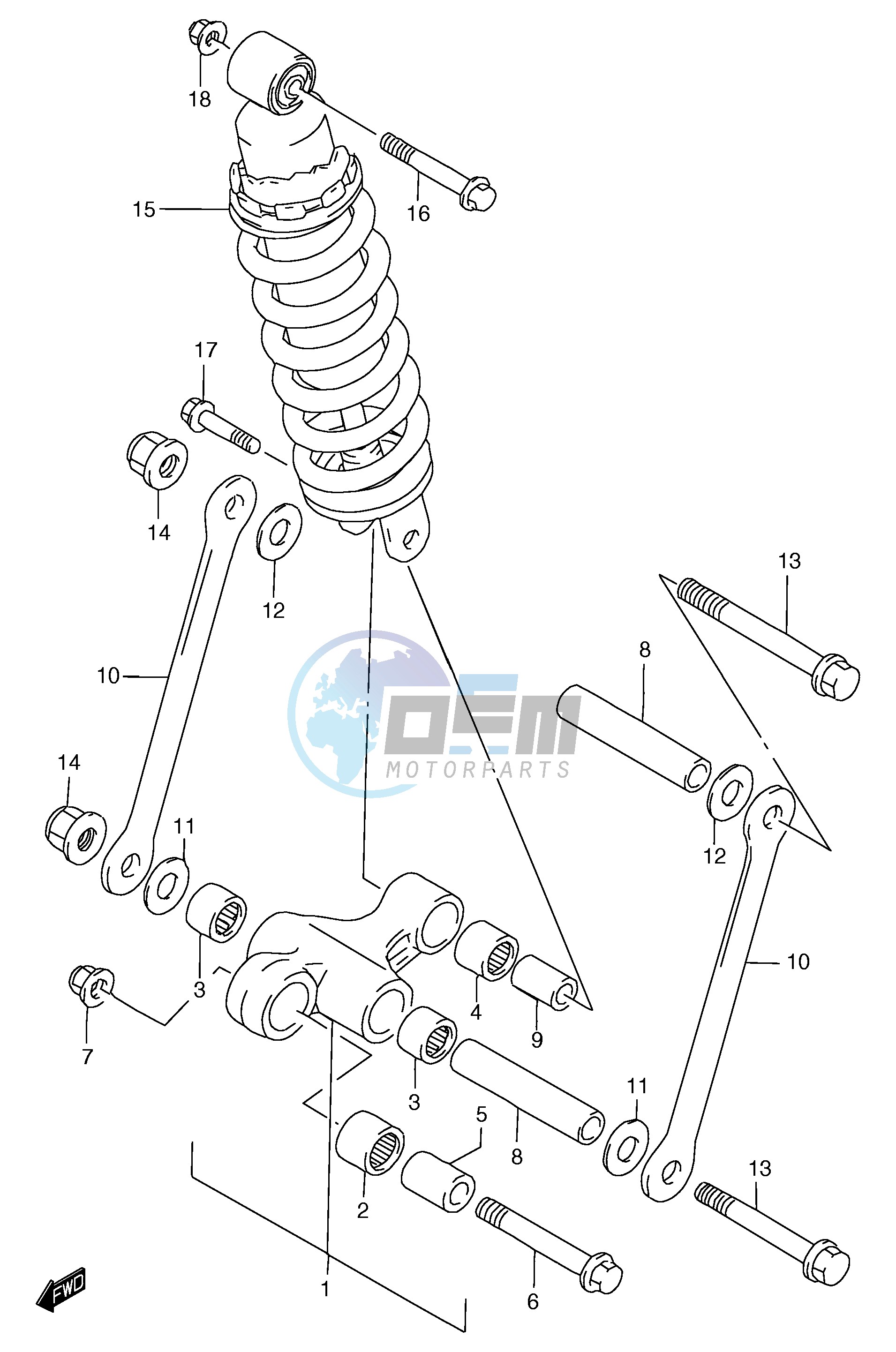 REAR CUSHION LEVER (GSF1200SAV SAW SAX SAY)