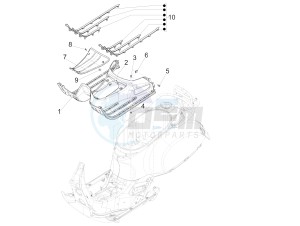 GTV 300 SEI GIORNI IE E4 ABS (EMEA) drawing Central cover - Footrests