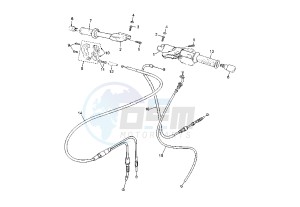 TZR RR 50 drawing STEERING HANDLE - CABLE