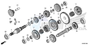 TRX500FE2F TRX500F Europe Direct - (ED) drawing TRANSMISSION