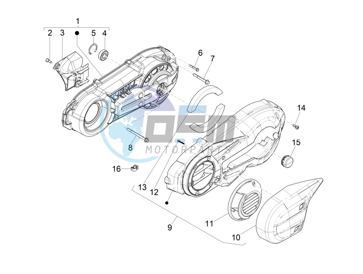 Crankcase cover - Crankcase cooling