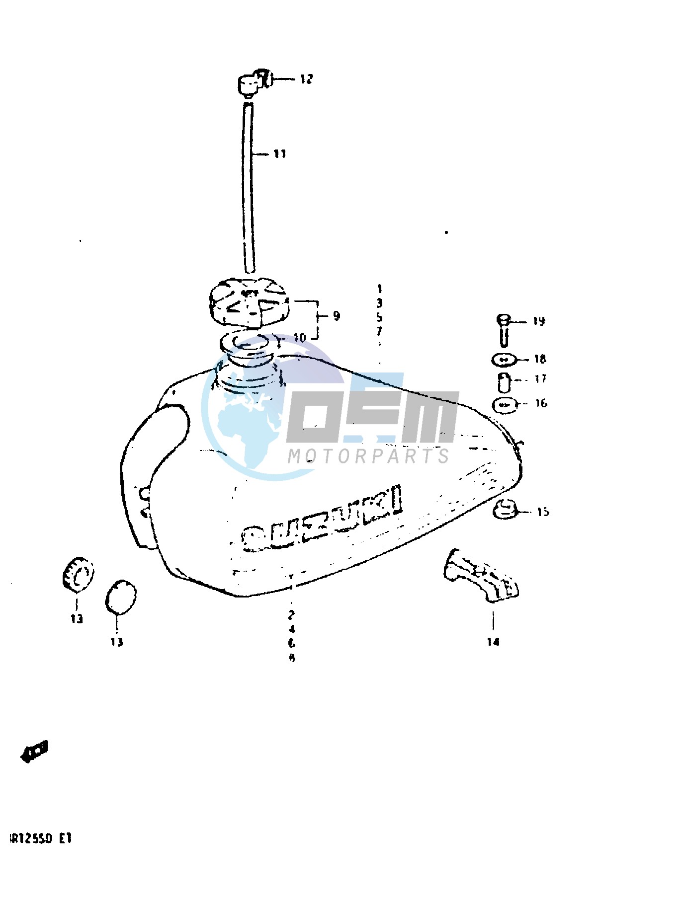 FUEL TANK (MODEL Z.E2,E4,E15,E17,E18,E21,E22,E25,E26)