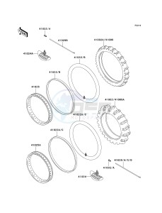 KLX 300 A [KLX300R] (A7-A9) [KLX300R] drawing WHEELS_TIRES