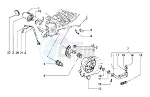 Runner 180 FXR 2t drawing Starting motor-starter lever