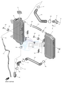 YZ450F (BR92) drawing RADIATOR & HOSE