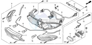 CBF1000T drawing REAR COMBINATION LIGHT