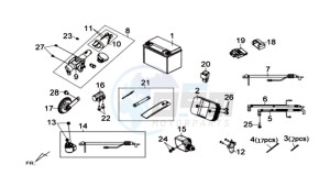 MAXSYM 600 I ABS EXECUTIVE EURO4 L7 drawing ELECTRONIC PARTS