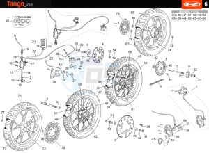 TANGO-250-WHITE drawing WHEEL - BRAKES