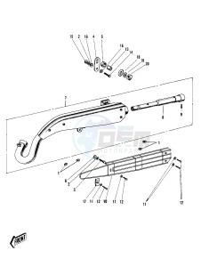 F4 [SIDEWINDER] 250 [SIDEWINDER] drawing MUFFLER