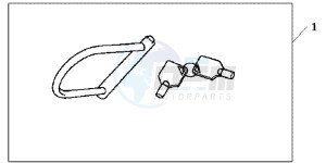 XL700VAB TRANSALP E drawing HONDA U LOCK