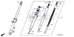 CBR125RWA UK - (E / BLA) drawing FRONT FORK