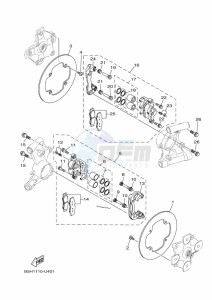 YXZ1000E YXZ1000R (B5J7) drawing REAR BRAKE CALIPER