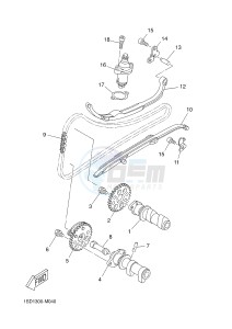 YPR400RA XMAX 400 ABS EVOLIS 400 ABS (1SD3) drawing CAMSHAFT & CHAIN