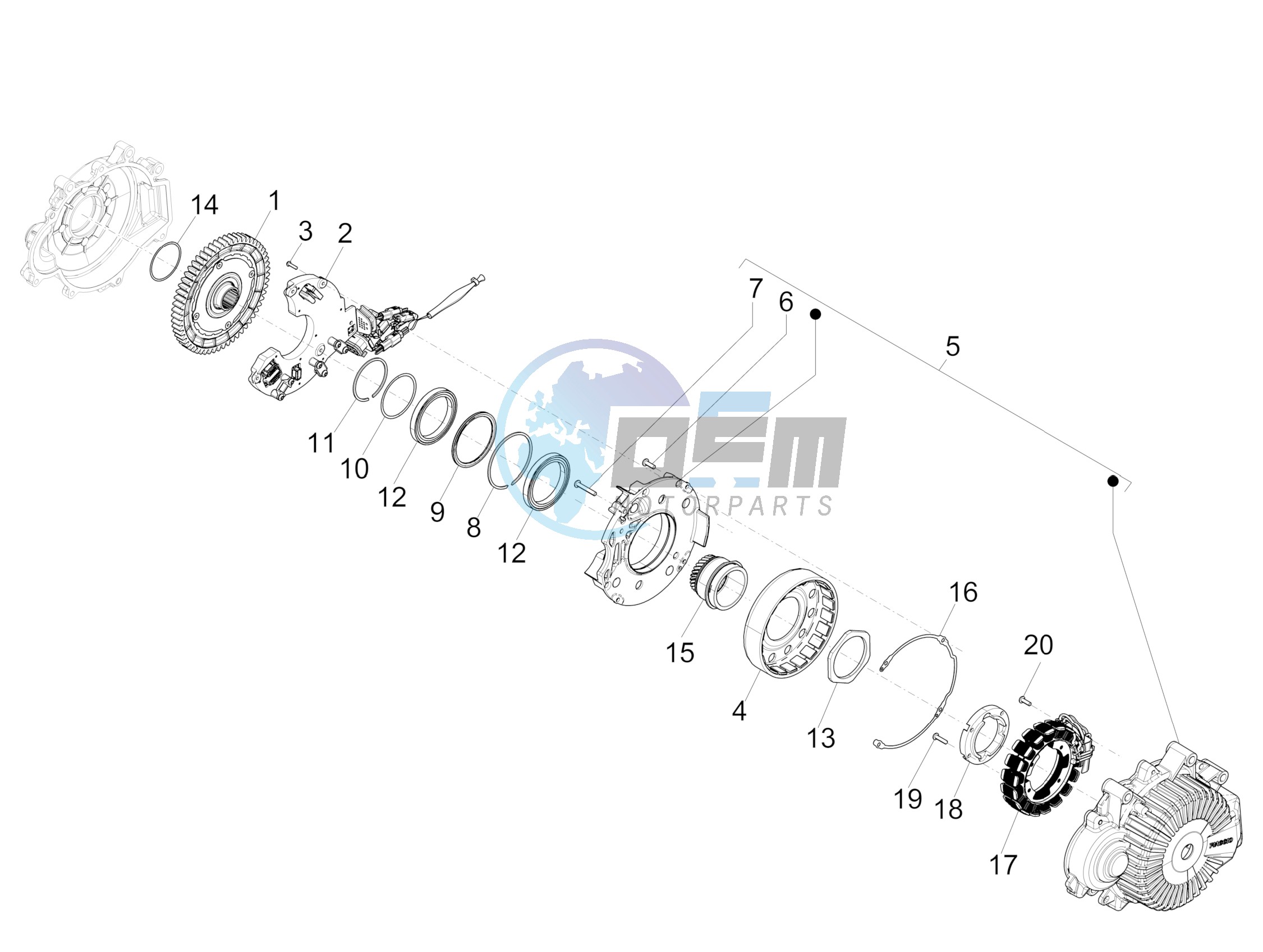 Flywheel magneto