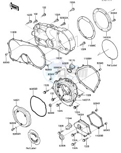 VN 700 A [LTD] (A1) [LTD] drawing ENGINE COVERS