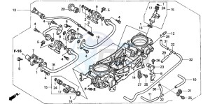 VTR1000SP RC51 drawing THROTTLE BODY (ASSY.) (VT R1000SP2/3/4/5/6)