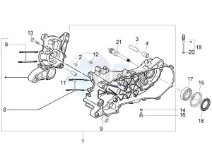 Fly 50 2t drawing Crankcase