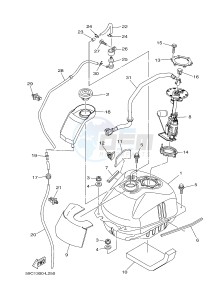 XP500 T-MAX 530 (59CS) drawing FUEL TANK