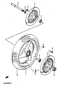 GSX-R750 (E2) drawing FRONT WHEEL