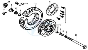 JOYRIDE 125 drawing FRONT WHEEL / BRAKE DISC