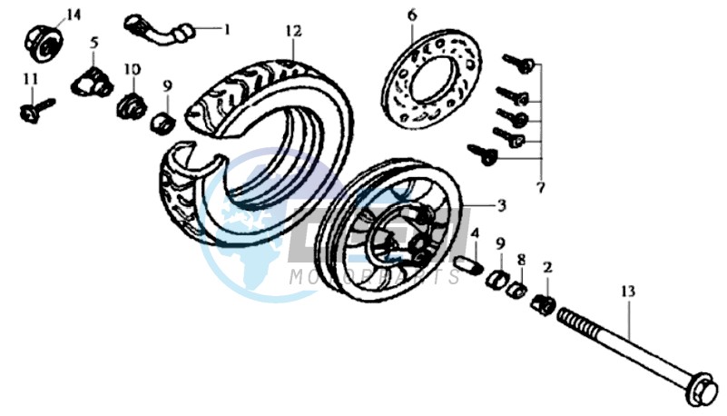 FRONT WHEEL / BRAKE DISC