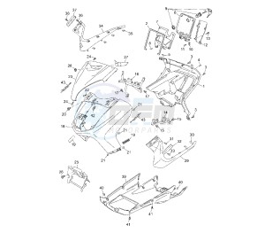 YP R BLACK X-MAX 250 drawing FRONT BODY