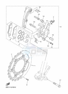 WR250F (2GBM) drawing FRONT BRAKE CALIPER