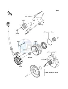 KLX450R KLX450A8F EU drawing Generator