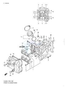 DL 650 V-STROM EU-UK drawing FRONT CYLINDER HEAD