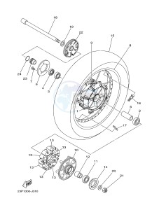 XT1200Z (23PF 23PG) drawing REAR WHEEL