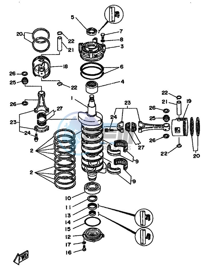 CRANKSHAFT--PISTON