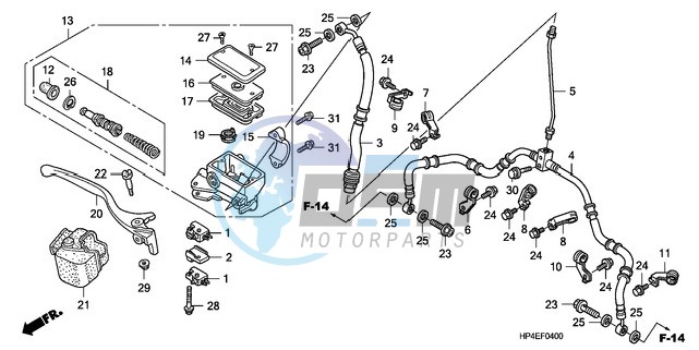 FR. BRAKE MASTER CYLINDER