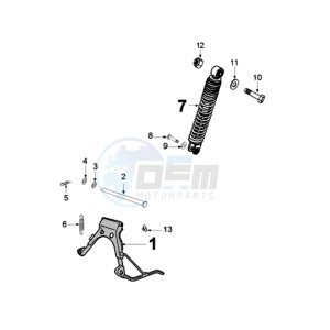 FIGHT 3 DARKSIDE drawing REAR SHOCK AND STAND