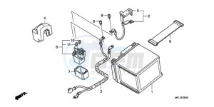 CBR1000RRA Australia - (U) drawing BATTERY (CBR1000RR)