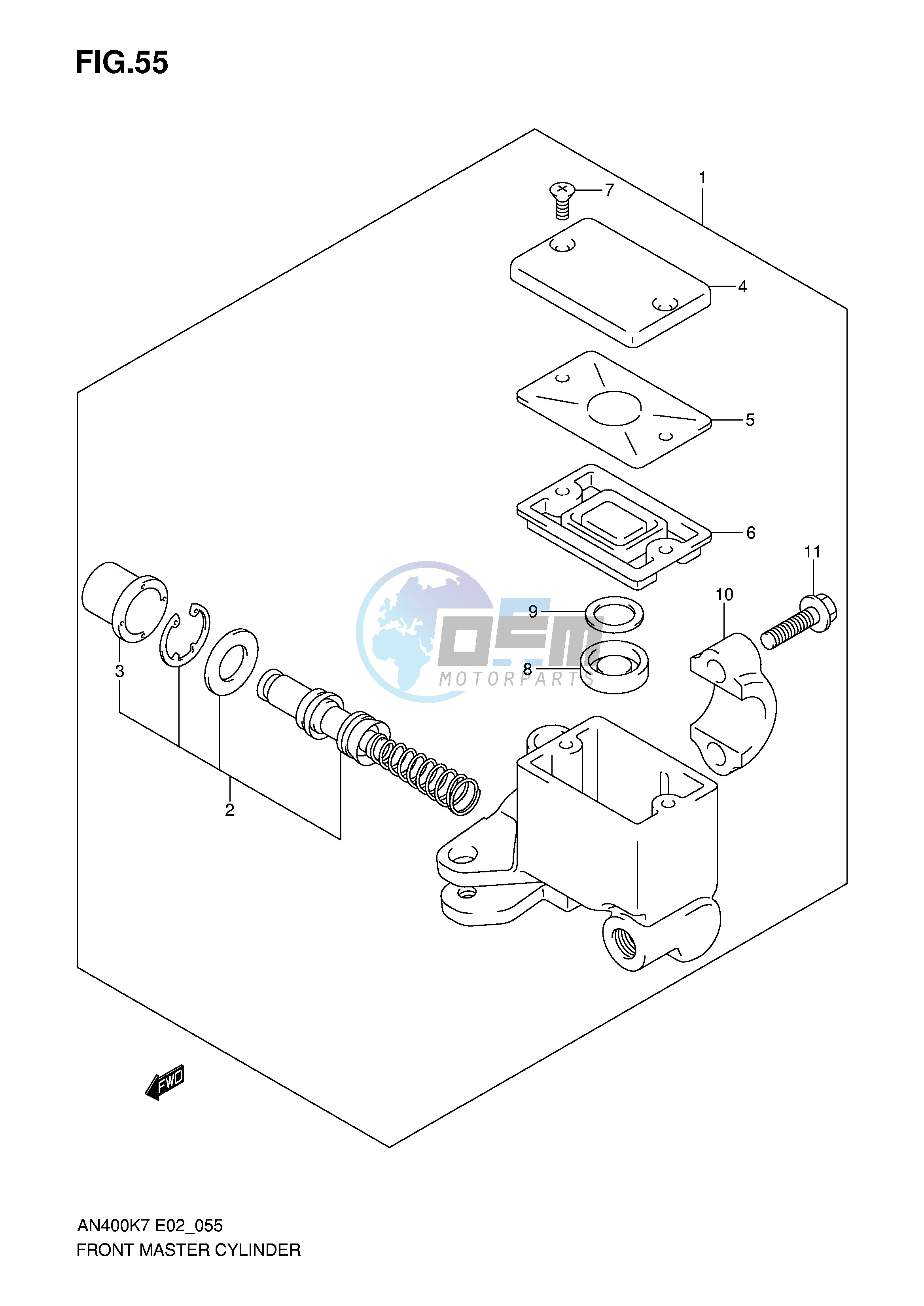 FRONT MASTER CYLINDER (MODEL K7)