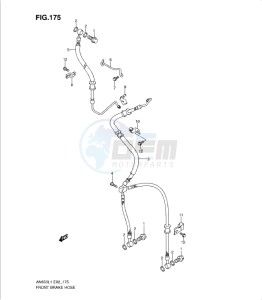 AN650 drawing FRONT BRAKE HOSE (AN650AL1 E51)