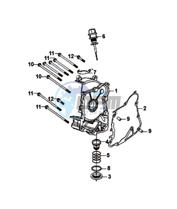 CRANKCASE RIGHT / START MOTOR