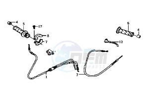 JET EURO X EU2 - 50 cc drawing HANDLEBAR CONTROLS