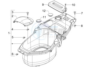 Fly 50 4t 4v (USA) drawing Helmet box - Undersaddle