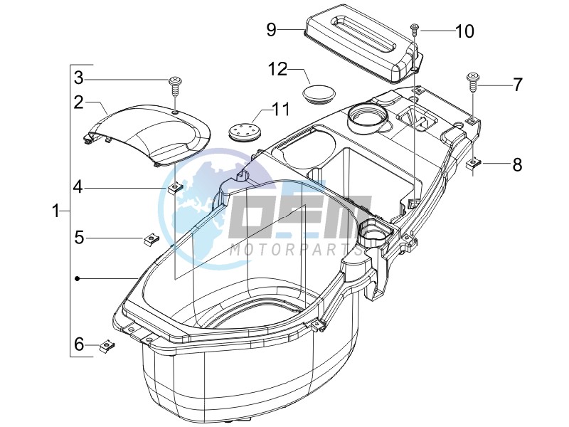 Helmet box - Undersaddle