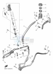 YZF690-U YZF-R7 (BJT1) drawing REAR MASTER CYLINDER