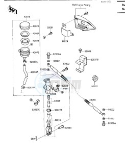 KL 650 A [KLR650] (A1-A5) [KLR650] drawing REAR MASTER CYLINDER