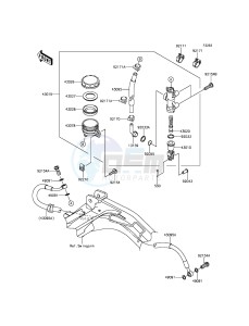 ER-6N ER650EDS XX (EU ME A(FRICA) drawing Rear Master Cylinder