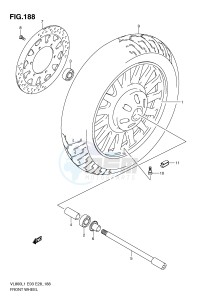 VL800 (E3-E28) VOLUSIA drawing FRONT WHEEL (VL800CL1 E33)