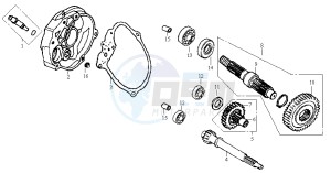 JUNGLE - drawing CRANKCASE - DRIVE SHAFT - CRANKCASE