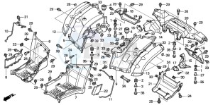 TRX650FA drawing REAR FENDER