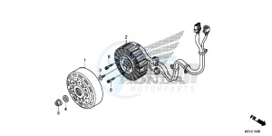 SH125ASE SH125AS UK - (E) drawing A.C.G. STARTER