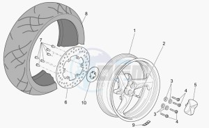 Griso V 1100 IE IE drawing Rear wheel