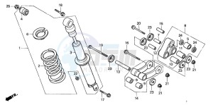 XR100R drawing REAR CUSHION