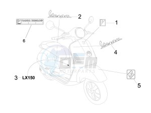 LX 150 4T ie E3 drawing Plates - Emblems